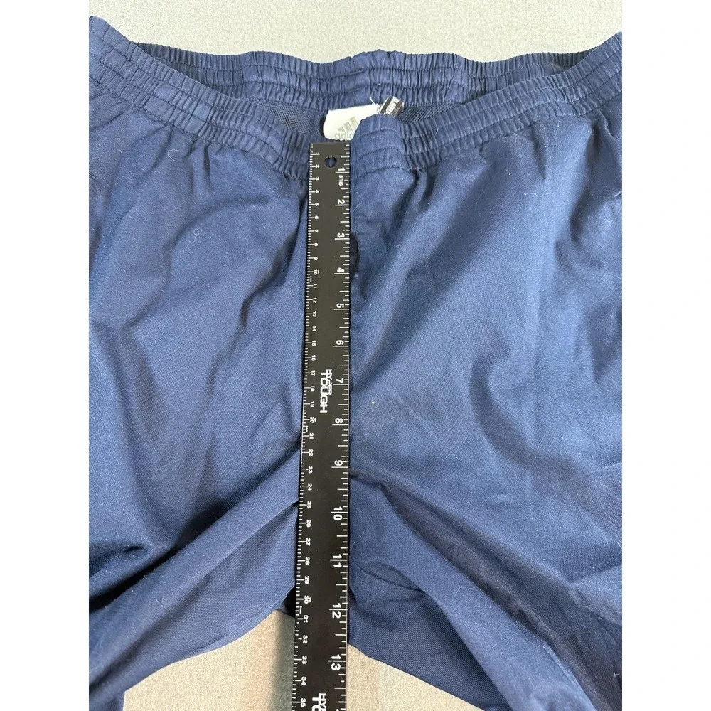 Y2k Adidas Track Pants Mens L Blue Climalite Stripes Elastic Waist Athletic